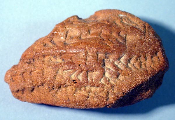 Artwork of Cuneiform tablet: fragment of a contract