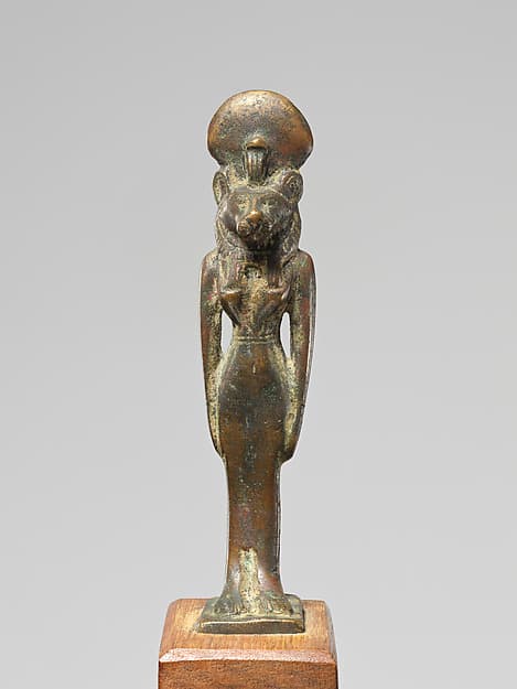 Artwork of A lion headed goddess, possibly Wadjet