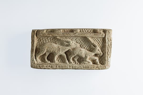 Artwork of Two-Sided Plaque with Gazelles