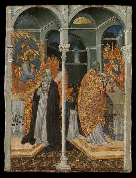 Artwork of The Miraculous Communion of Saint Catherine of Siena