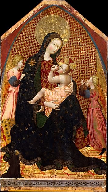 Artwork of Madonna and Child with Two Angels and a Donor