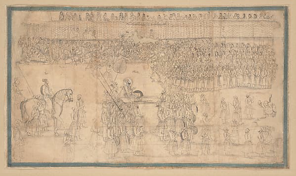 Artwork of Prince A'zam Shah Enters Ahmedabad