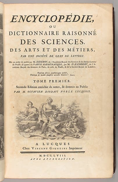 Artwork of Encyclopédie, ou Dictionnaire raisonné des sciences, des arts et des métiers, par une société de gens de lettres