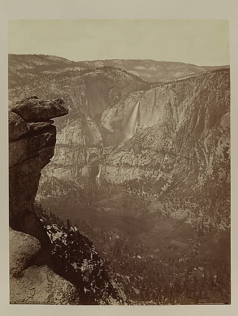 Artwork of Yosemite Falls from Glacier Point